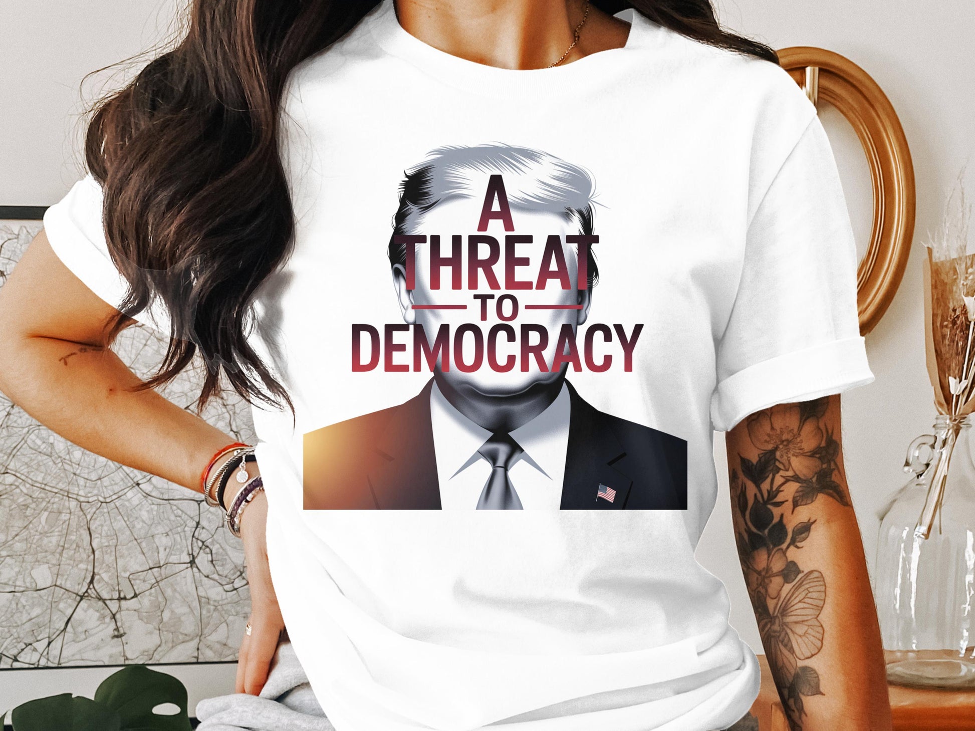 A Threat To Democracy Graphic Statement Shirt product