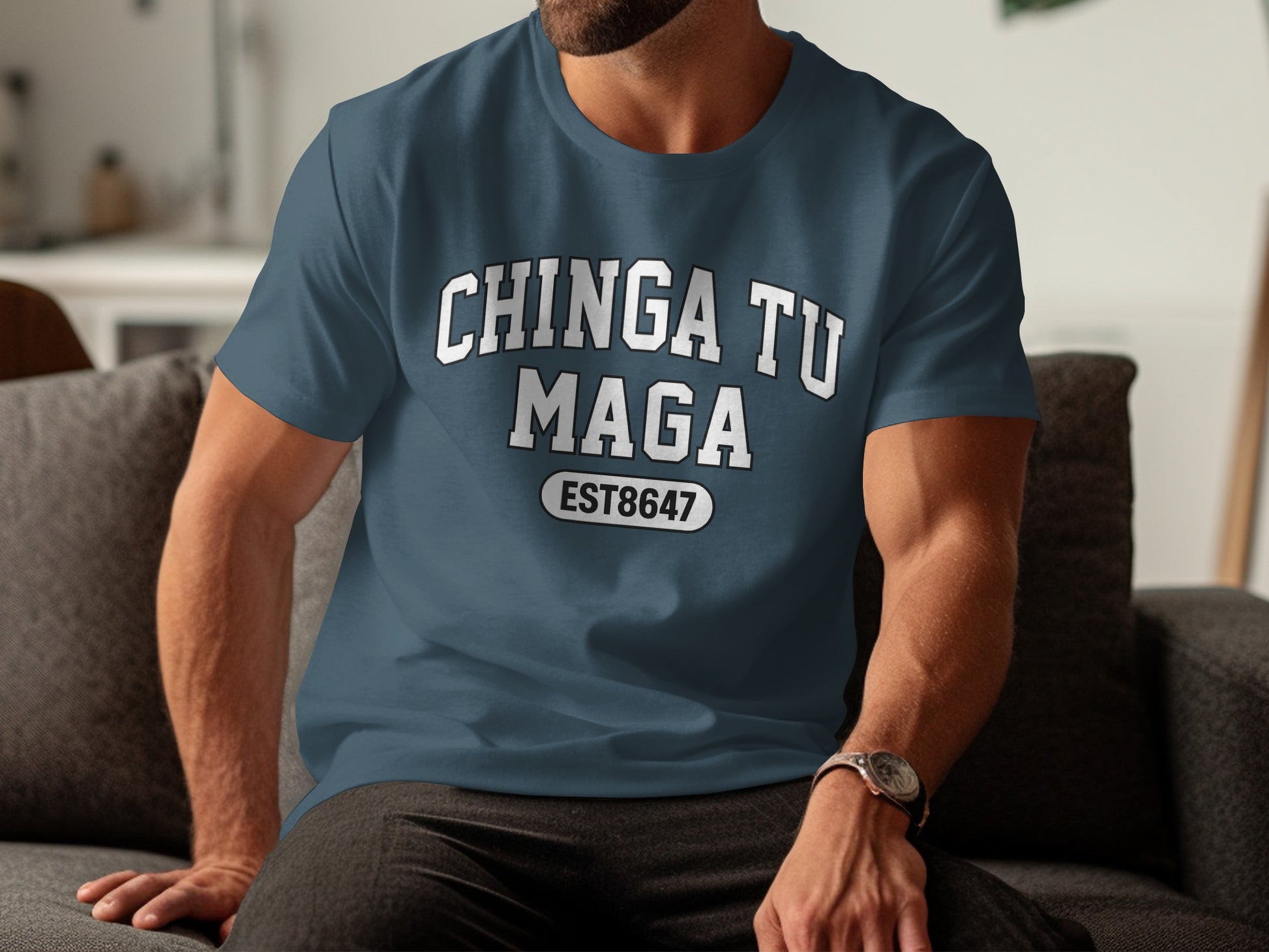 Chinga Tu Maga EST8647 Graphic Statement T-shirt