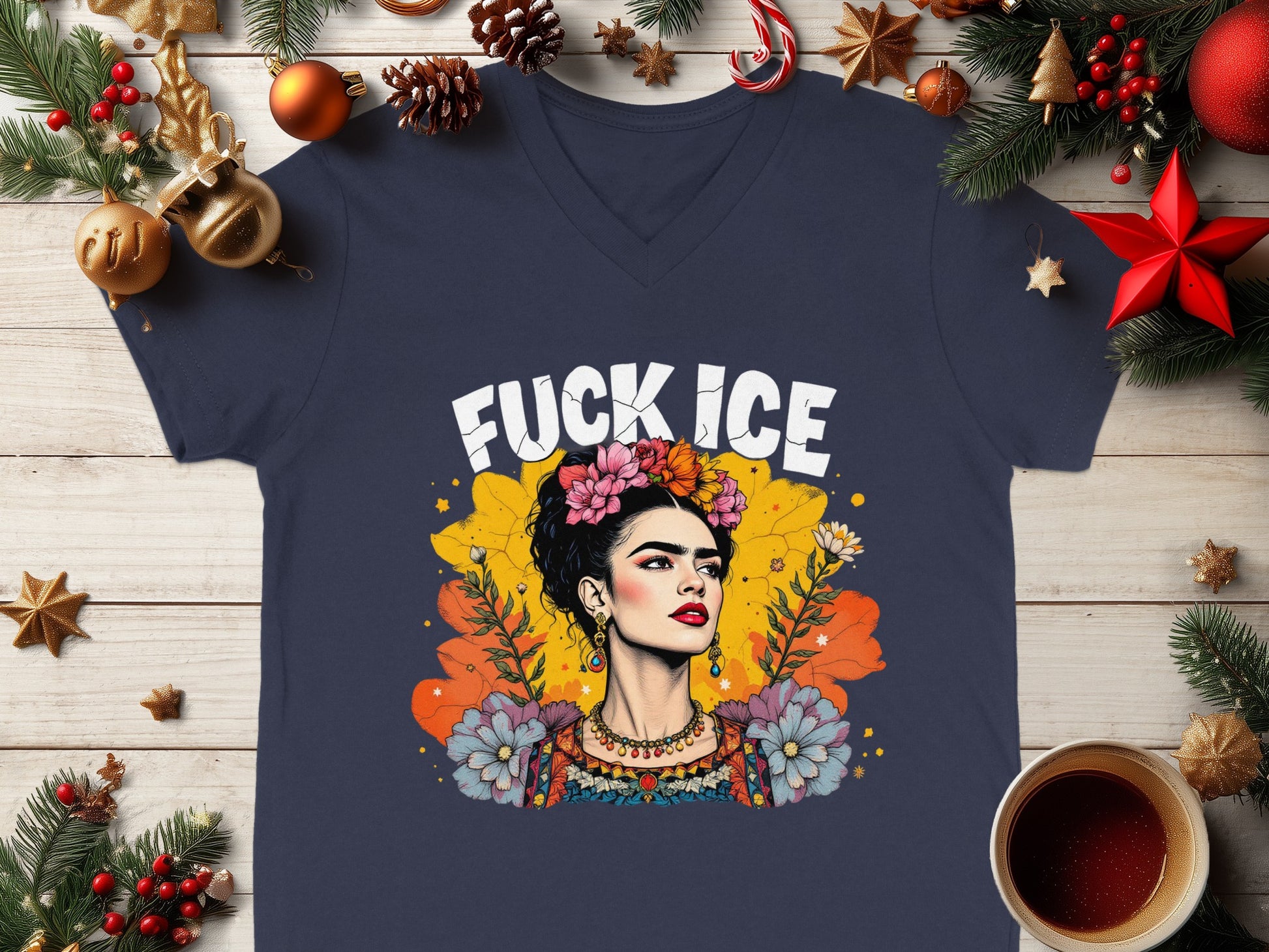 Unique Statement V-Neck Graphic Tee