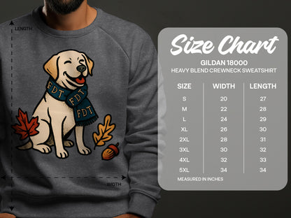 Happy Dog with Leaves Printed Sweatshirt