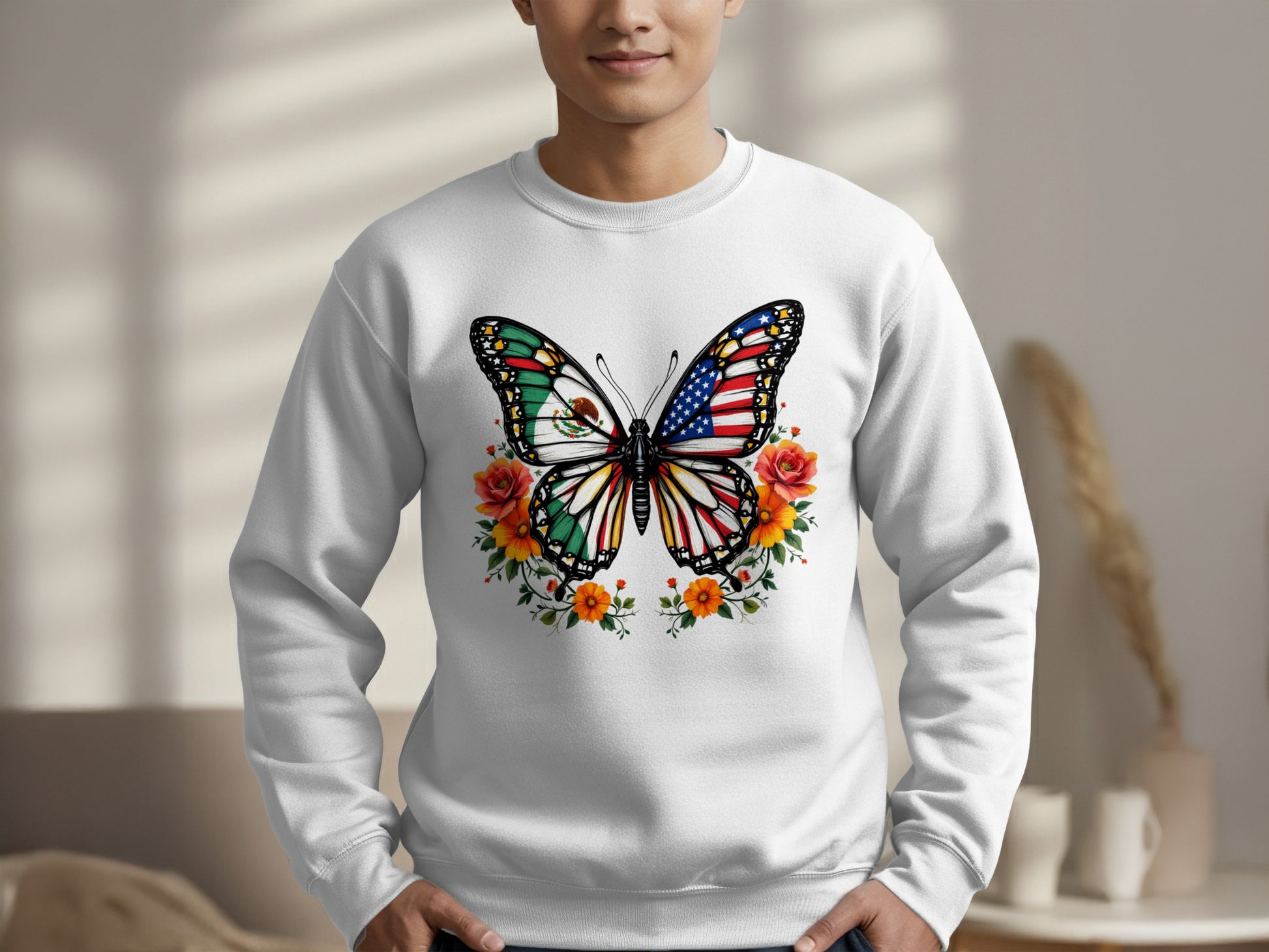 Colorful Butterfly Graphic Sweatshirt product