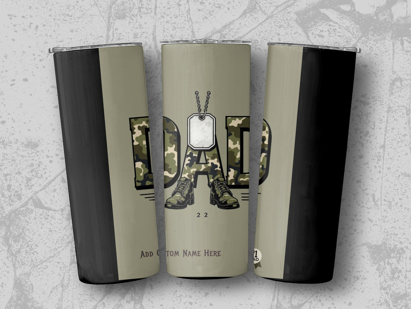 Personalized Dad Army Boots Camouflage Tumbler product