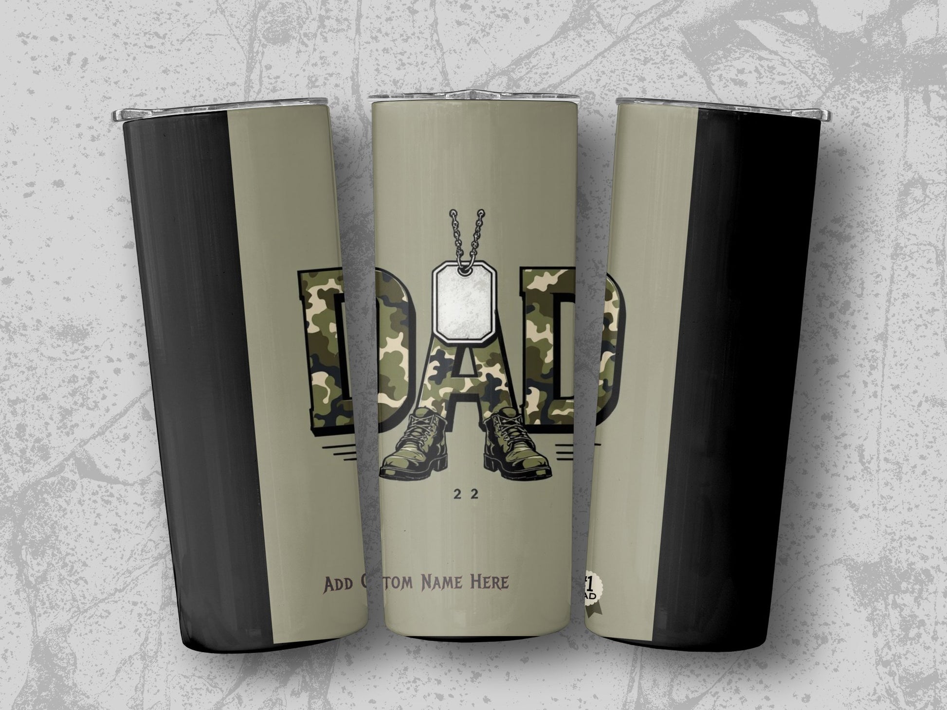Personalized Dad Army Boots Camouflage Tumbler product