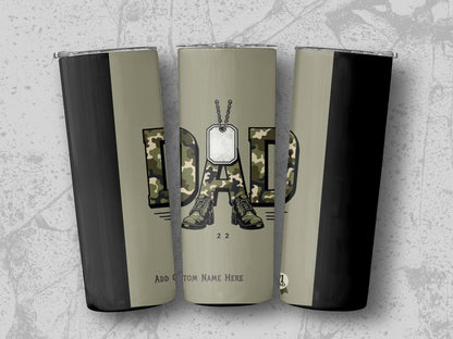 Personalized Dad Army Boots Camouflage Tumbler product