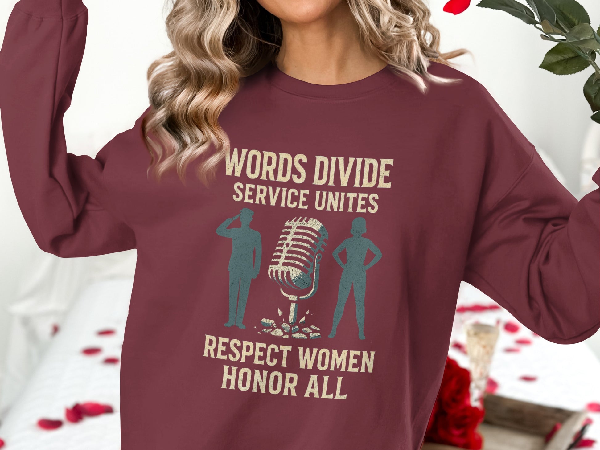 Words Divide Service Unites Respect Women Honor All product type