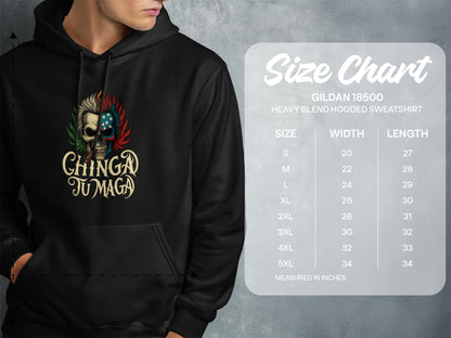 Chinga Tu Maga Skull Design Heavy Blend Hooded Sweatshirt product type