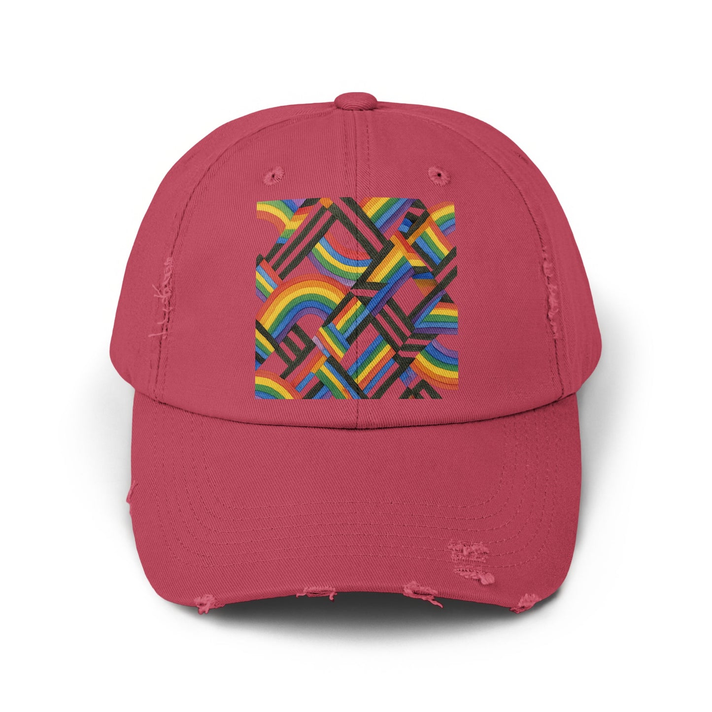 Colorful Geometric Pattern on Pink Hat product