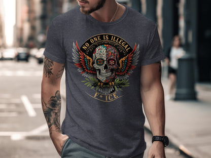 No One Is Illegal F*ck Ice Skull T-Shirt product
