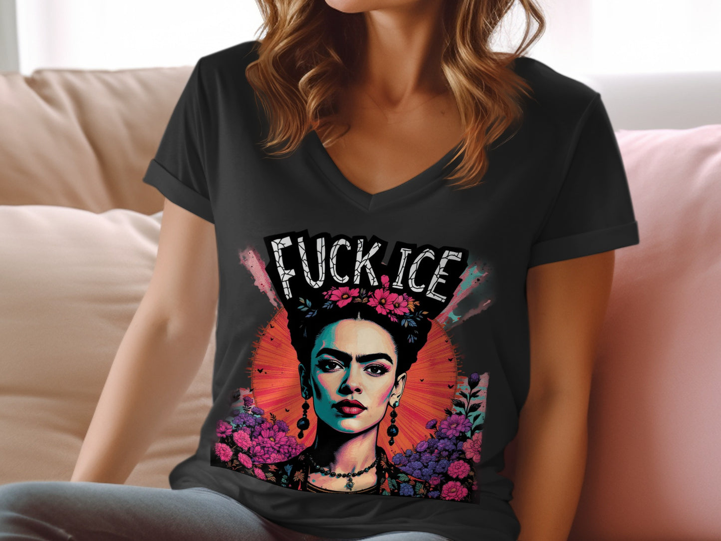 Stylish Frida Statement Graphic Tee Shirt