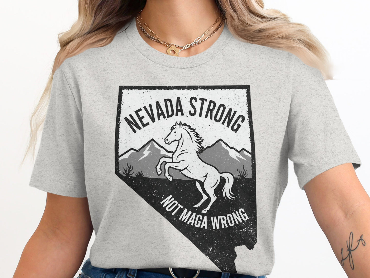 Nevada Strong Not Maga Wrong Graphic T Shirt product type