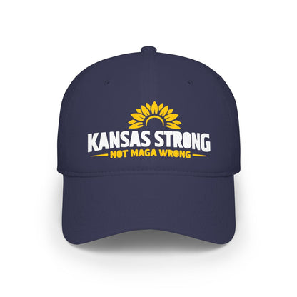 Kansas Strong Not Maga Wrong Embroidered Cap