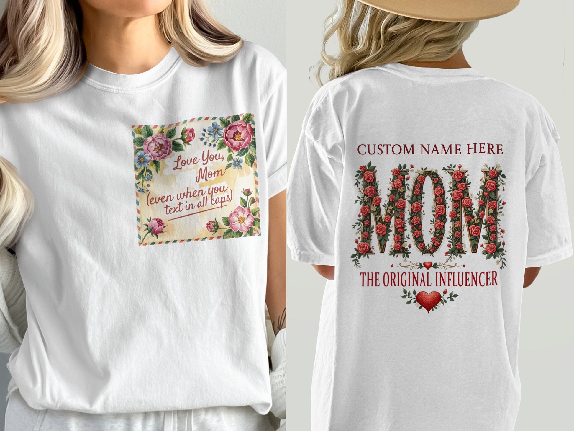 Text in All Caps Love You Mom T-Shirt product type