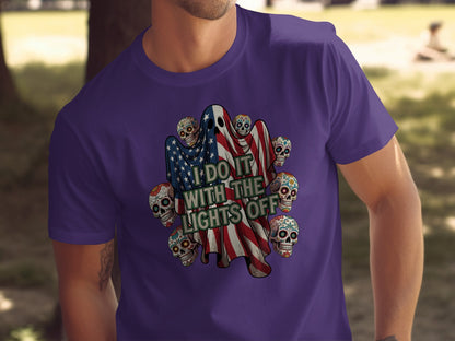 Patriotic Skull Design I Do It With The Lights Off product type