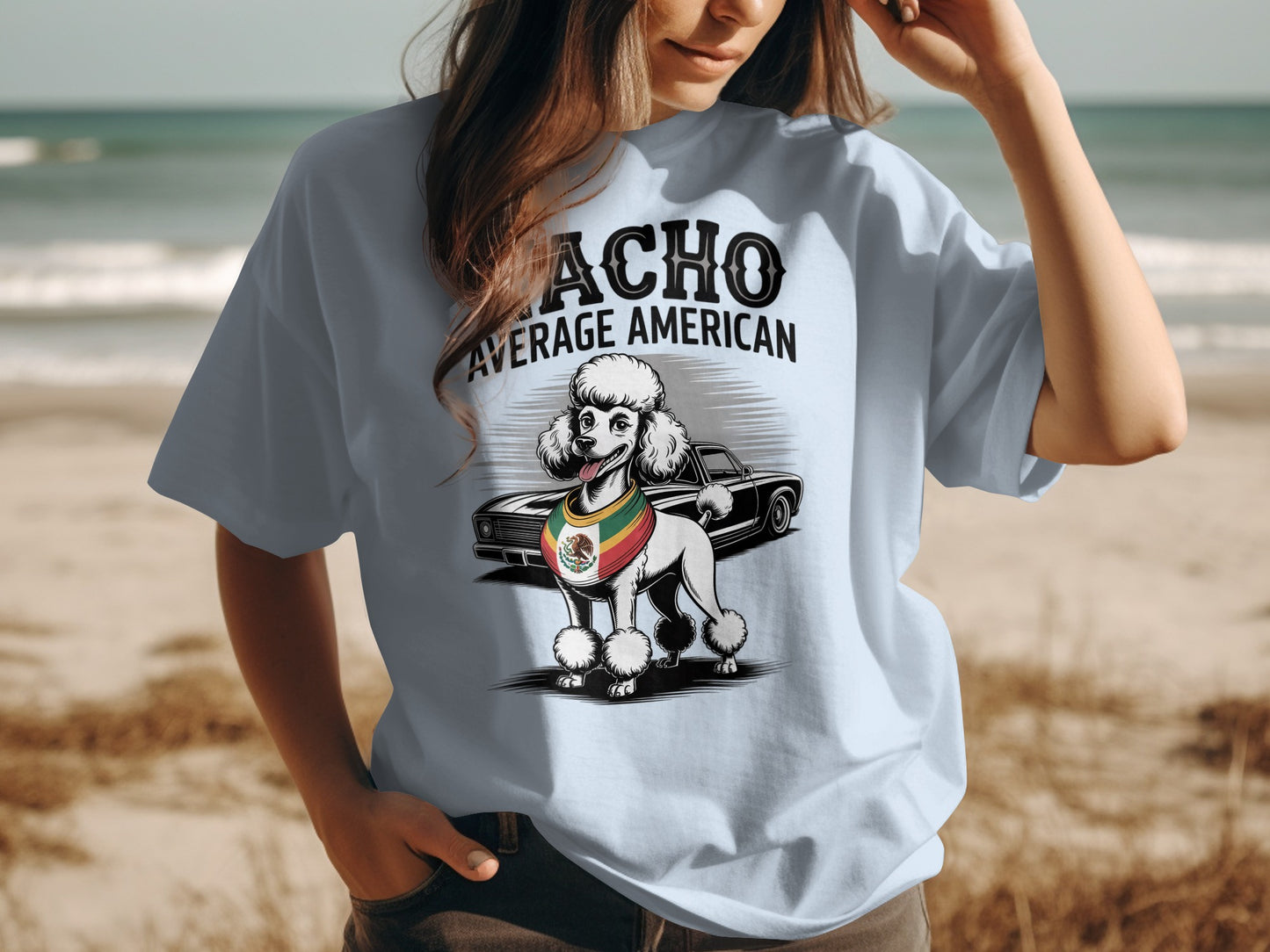 Nacho Average American Funny Poodle Illustration product type