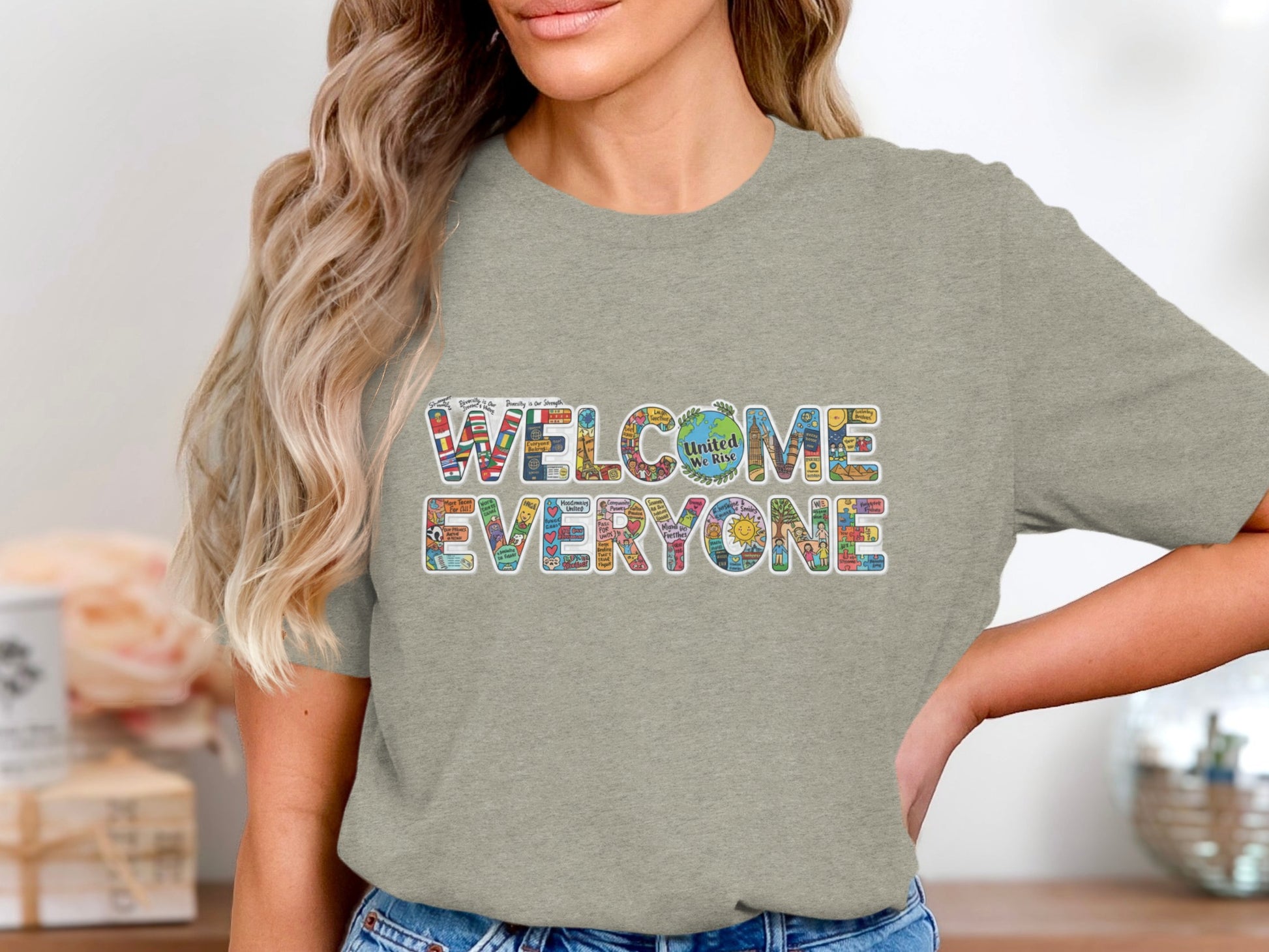 Welcome Everyone Graphic Printed T-Shirt