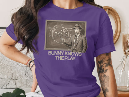 Bunny Knows The Play Graphic T-Shirt Casual Style