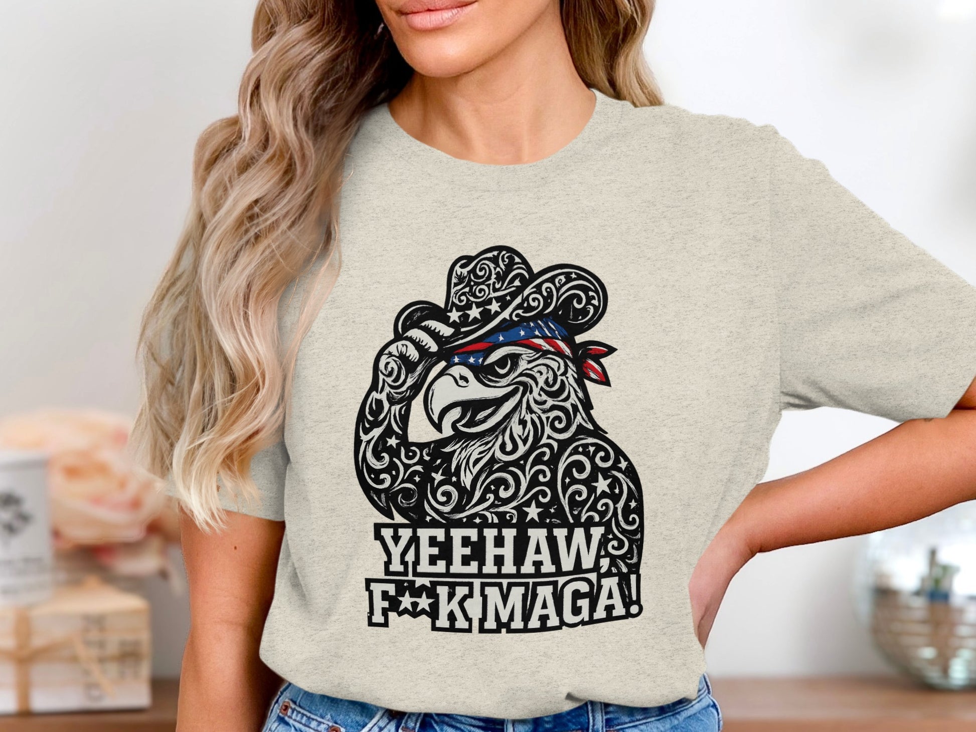 Yeehaw F**k Maga Eagle Design Women's T-shirt product