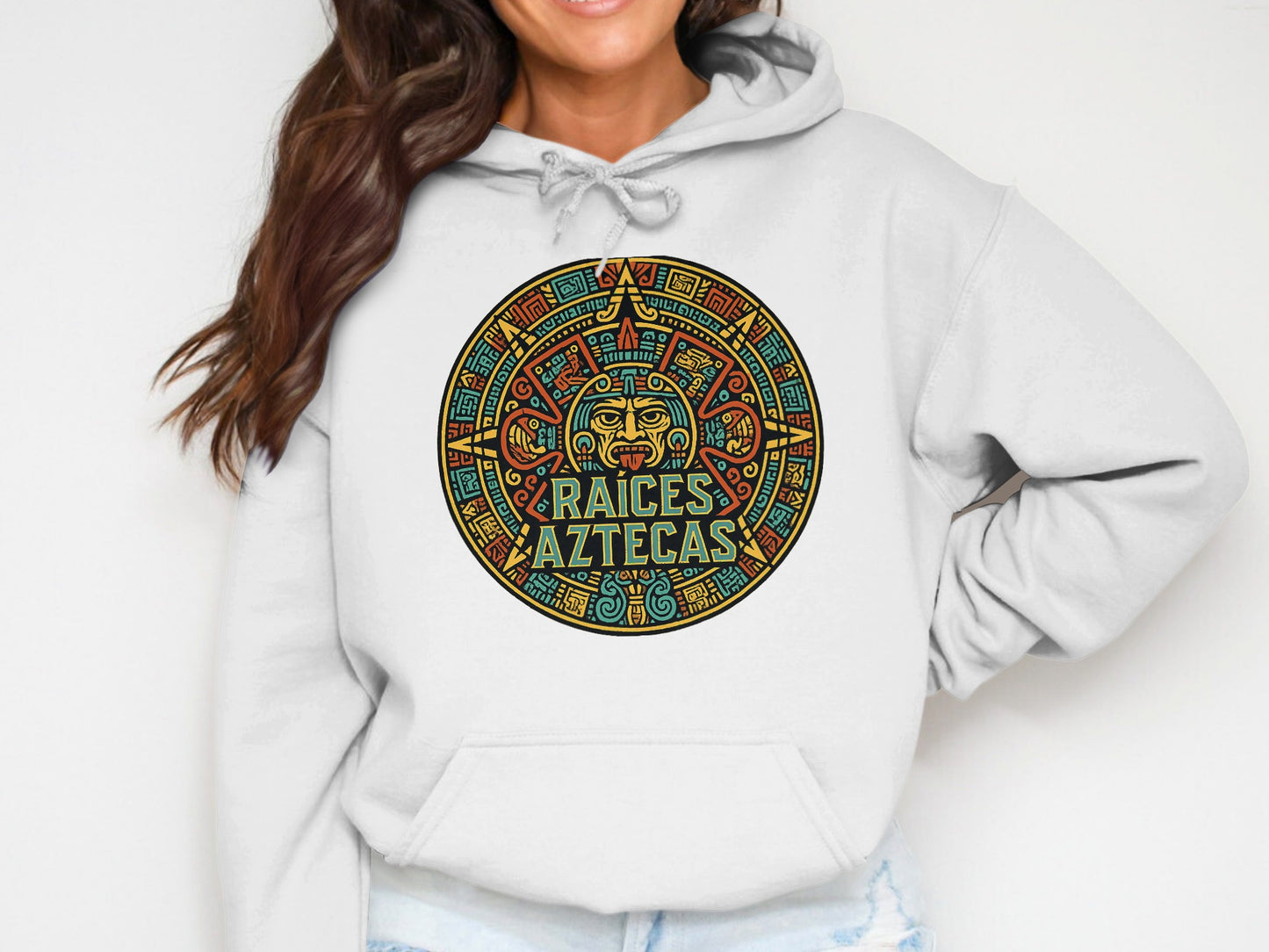 Raices Aztecas Colorful Graphic Hoodie product