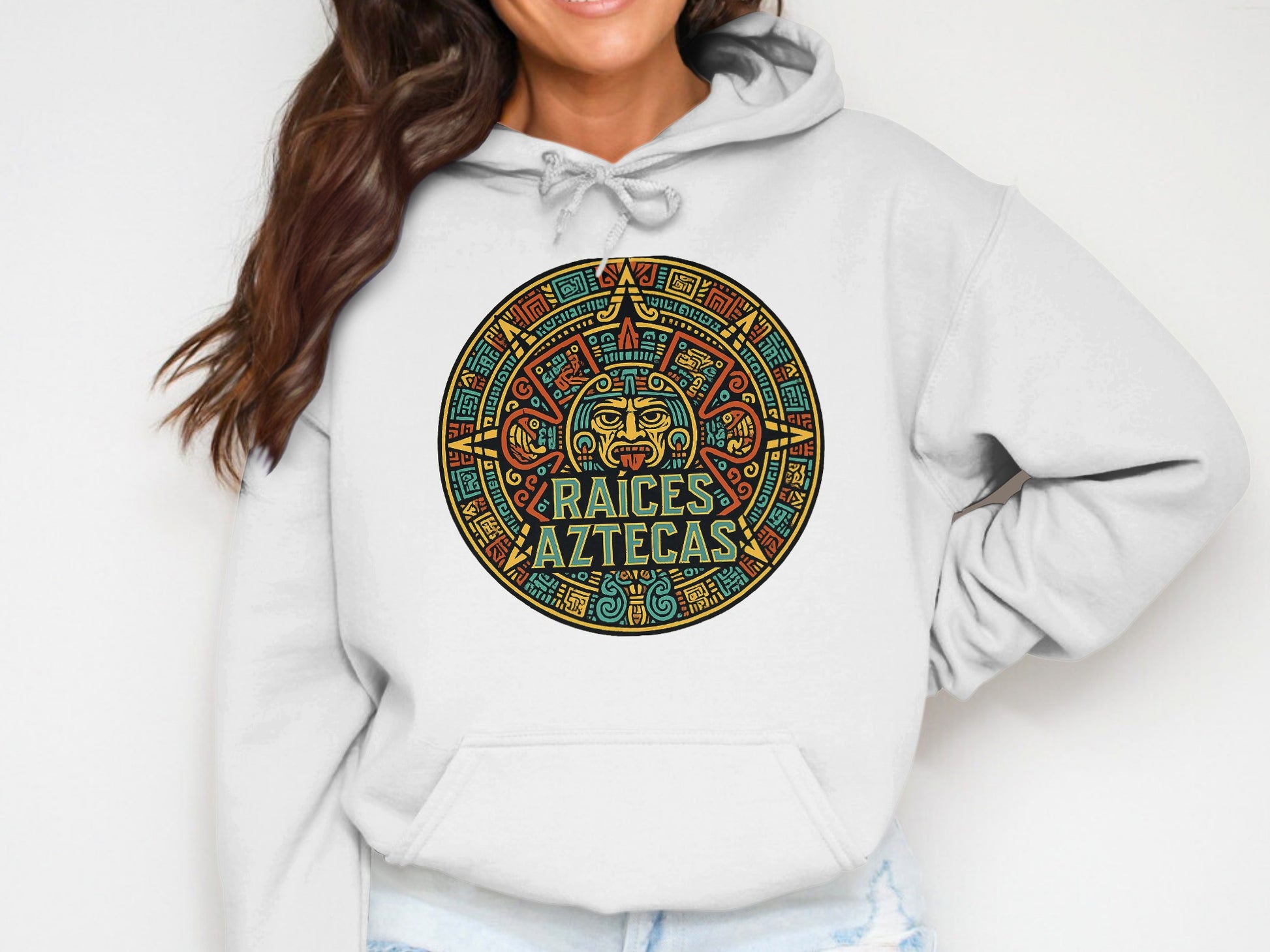 Raices Aztecas Colorful Graphic Hoodie product