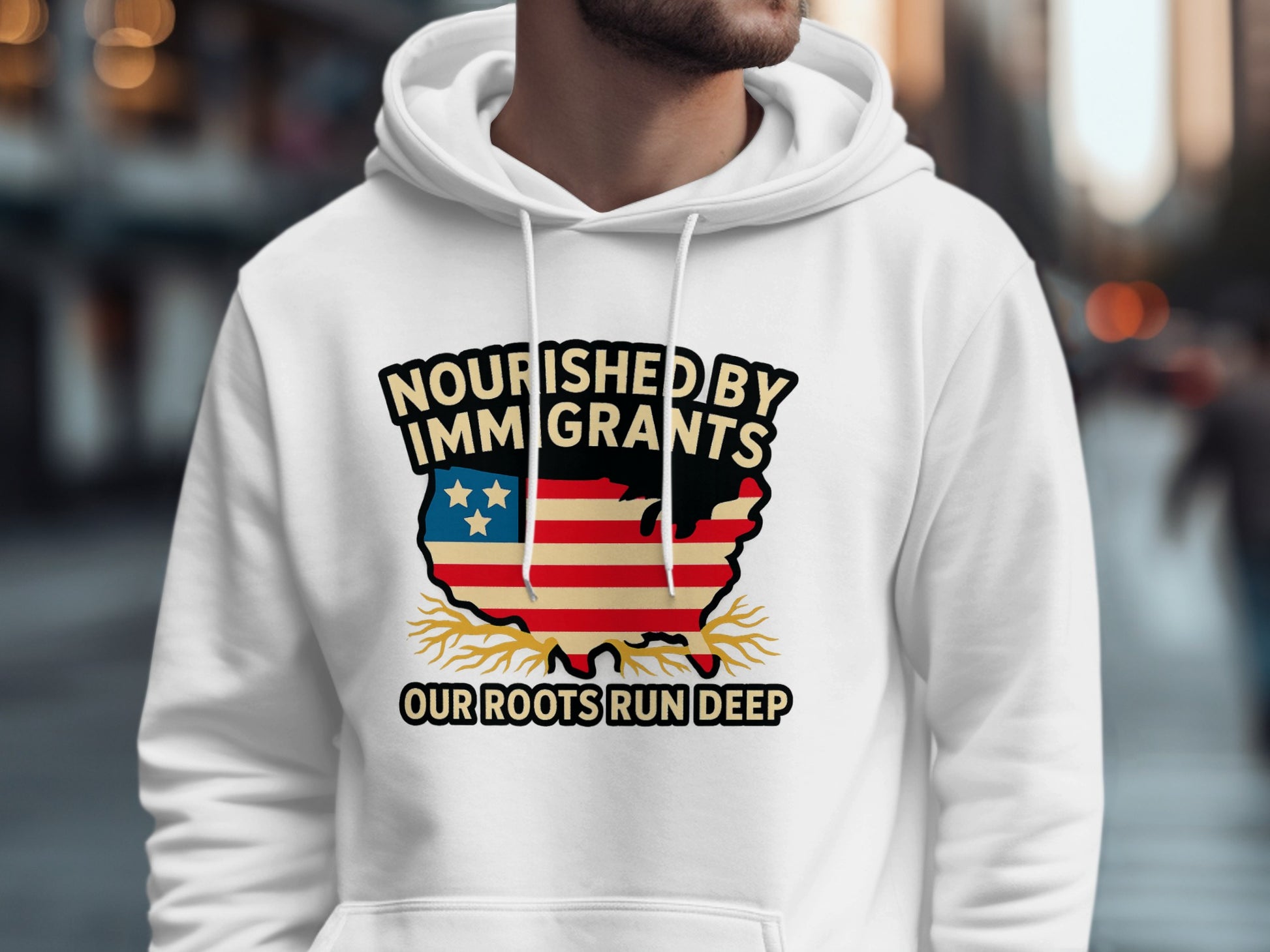 Nourished by Immigrants Our Roots Run Deep Hoodie product