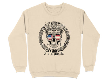 La Cabrona AKA Antifa Skull Graphic Sweatshirt