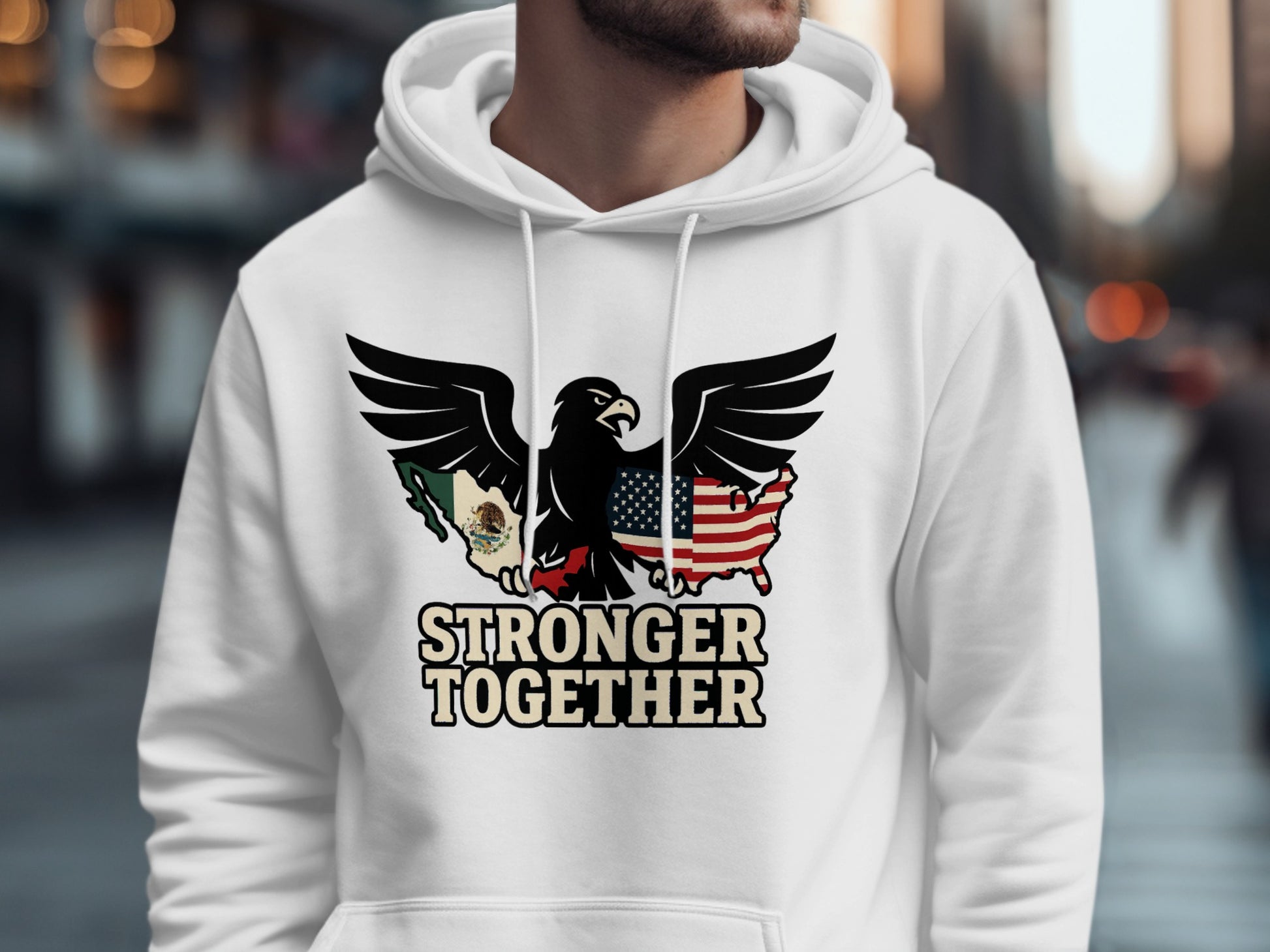 Stronger Together Eagle Print Comfortable Hoodie product