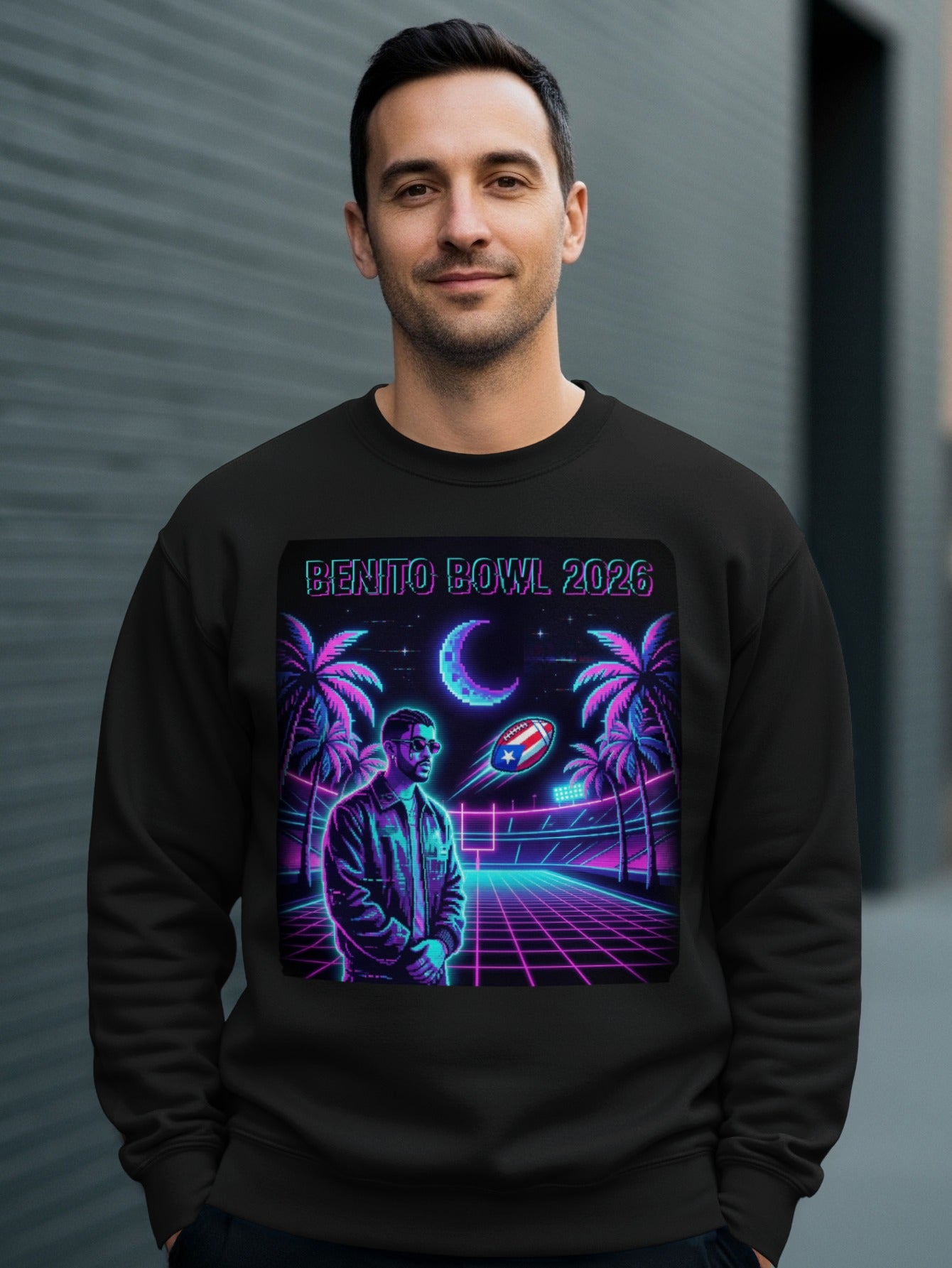 Benito Bowl 2026 Futuristic Design Crewneck Sweatshirt