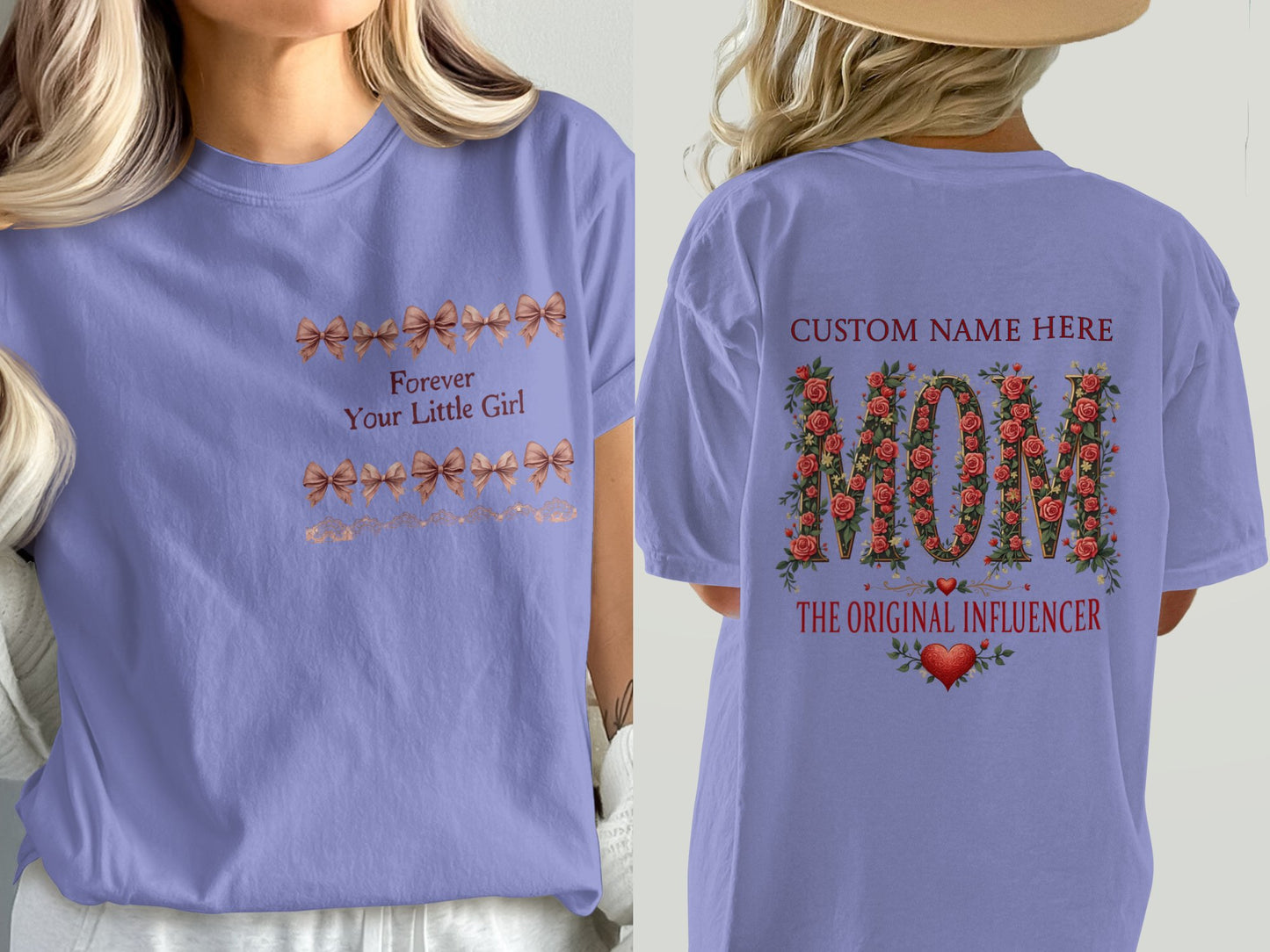 Forever Your Little Girl Custom Mom T-Shirt product