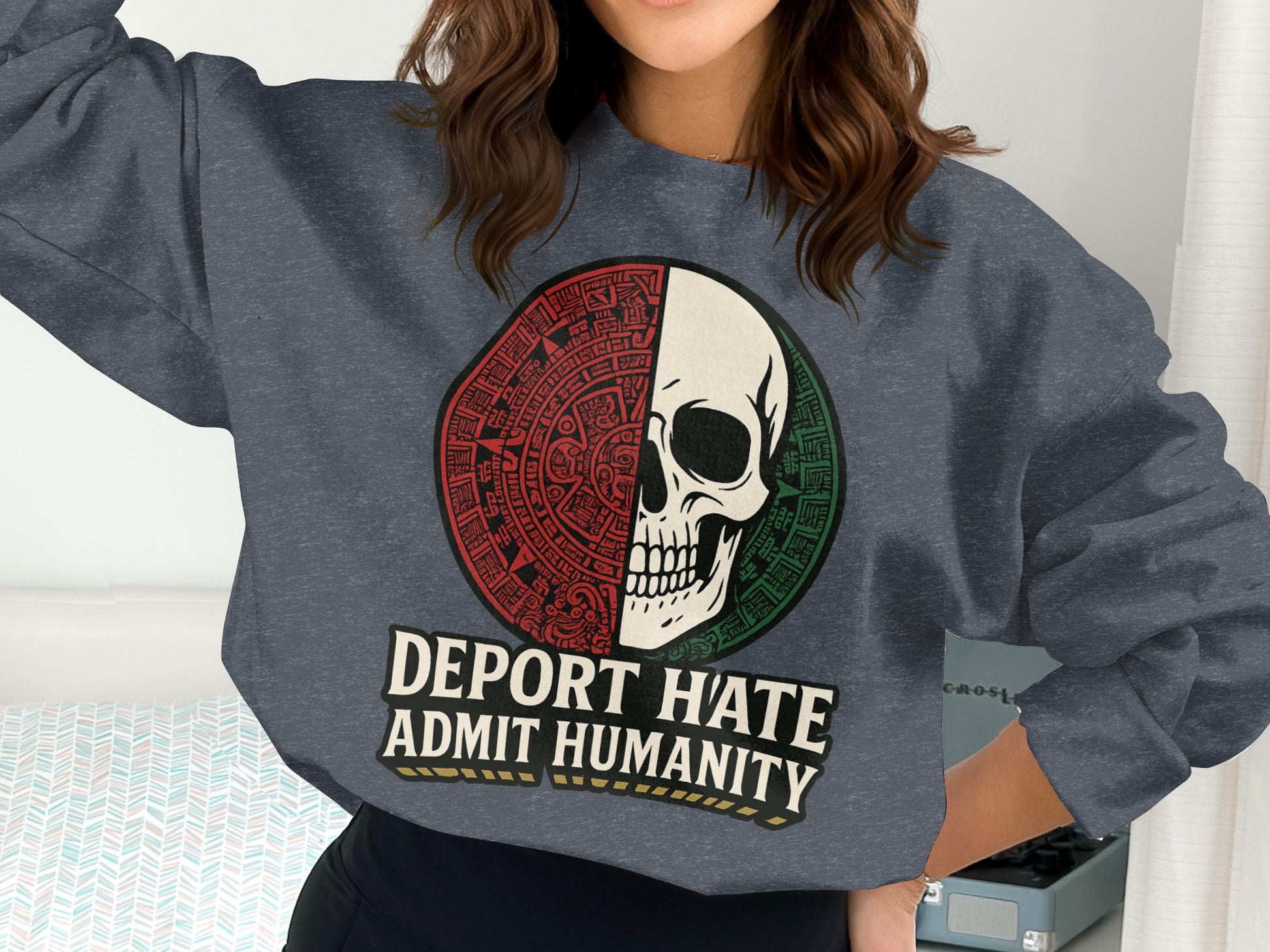 Deport Hate Admit Humanity Skull Graphic product