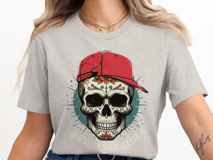 Anti Maga Club Skull With Cap Graphic T-Shirt product