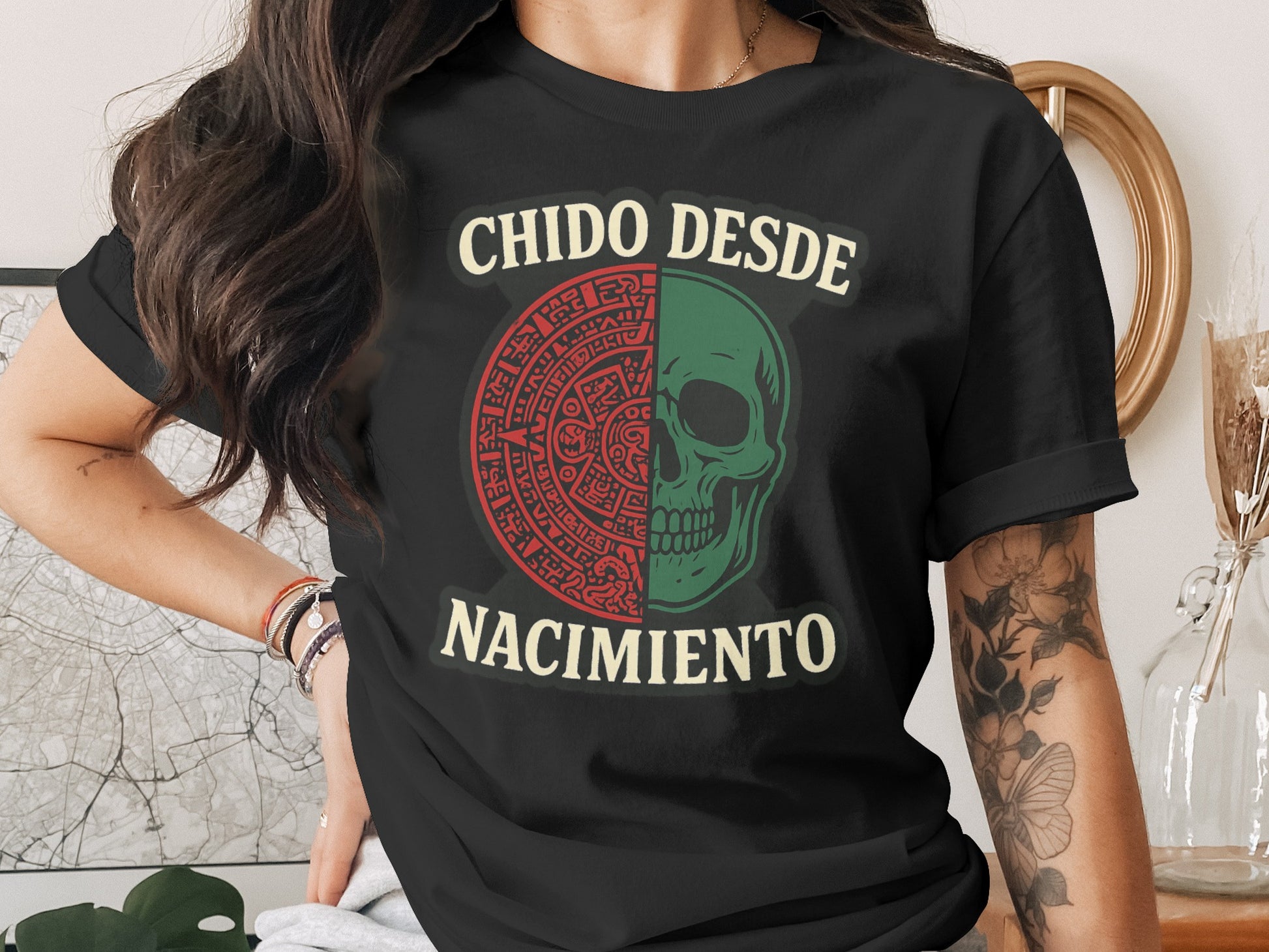Chido Desde Nacimiento Skull Art T-shirt product