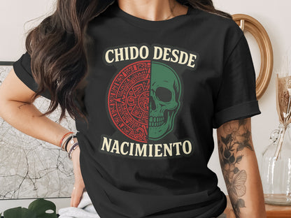 Chido Desde Nacimiento Skull Art T-shirt product