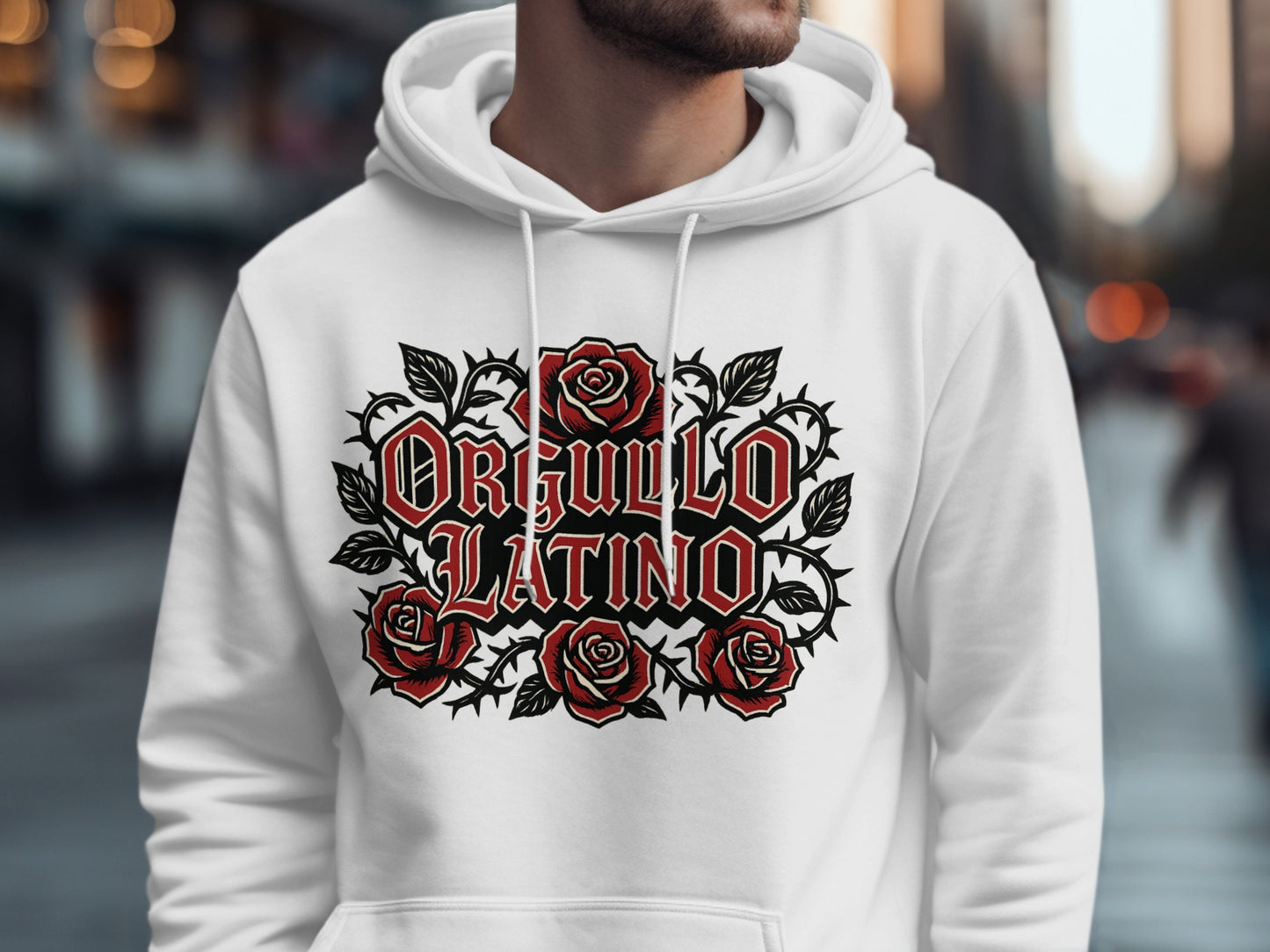 Orgullo Latino Hoodie with Roses Product type