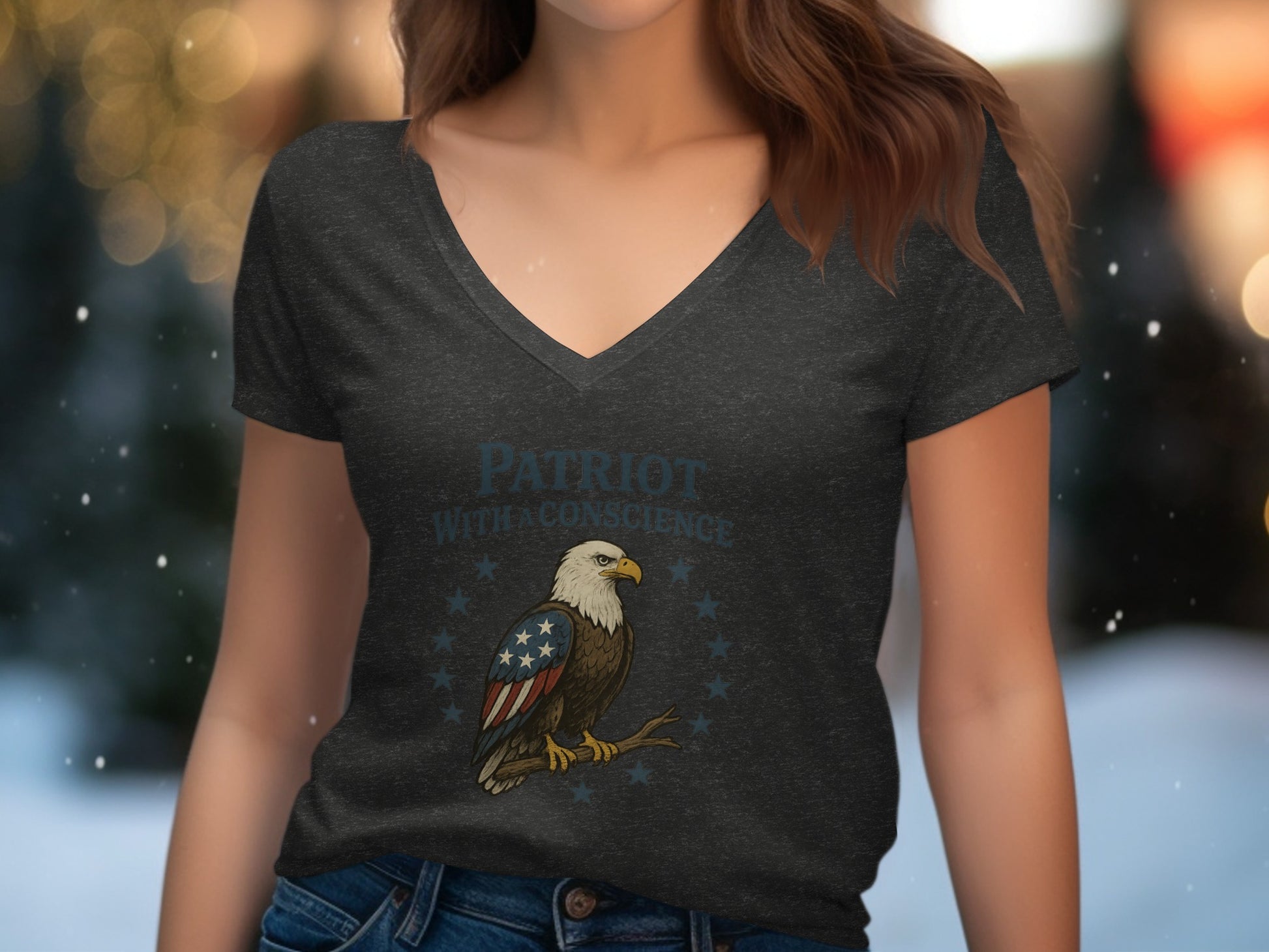 Patriot with a Conscience Eagle Graphic T-Shirt product