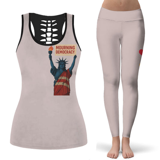 AOP Women's Hollow Tank Set – The Comfiest Outfit for Netflix and Chill (or Nothing at All!)