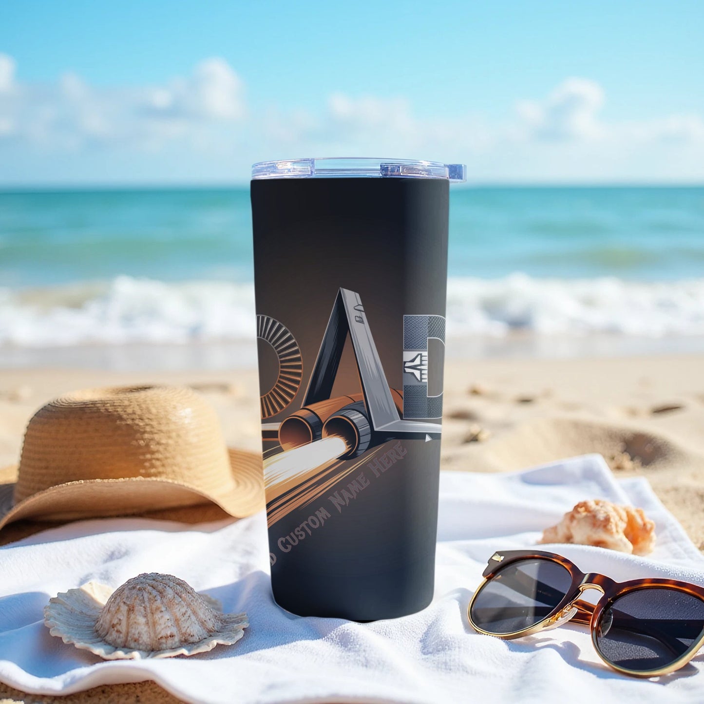 Custom Name Personalized Tumbler Beach Product