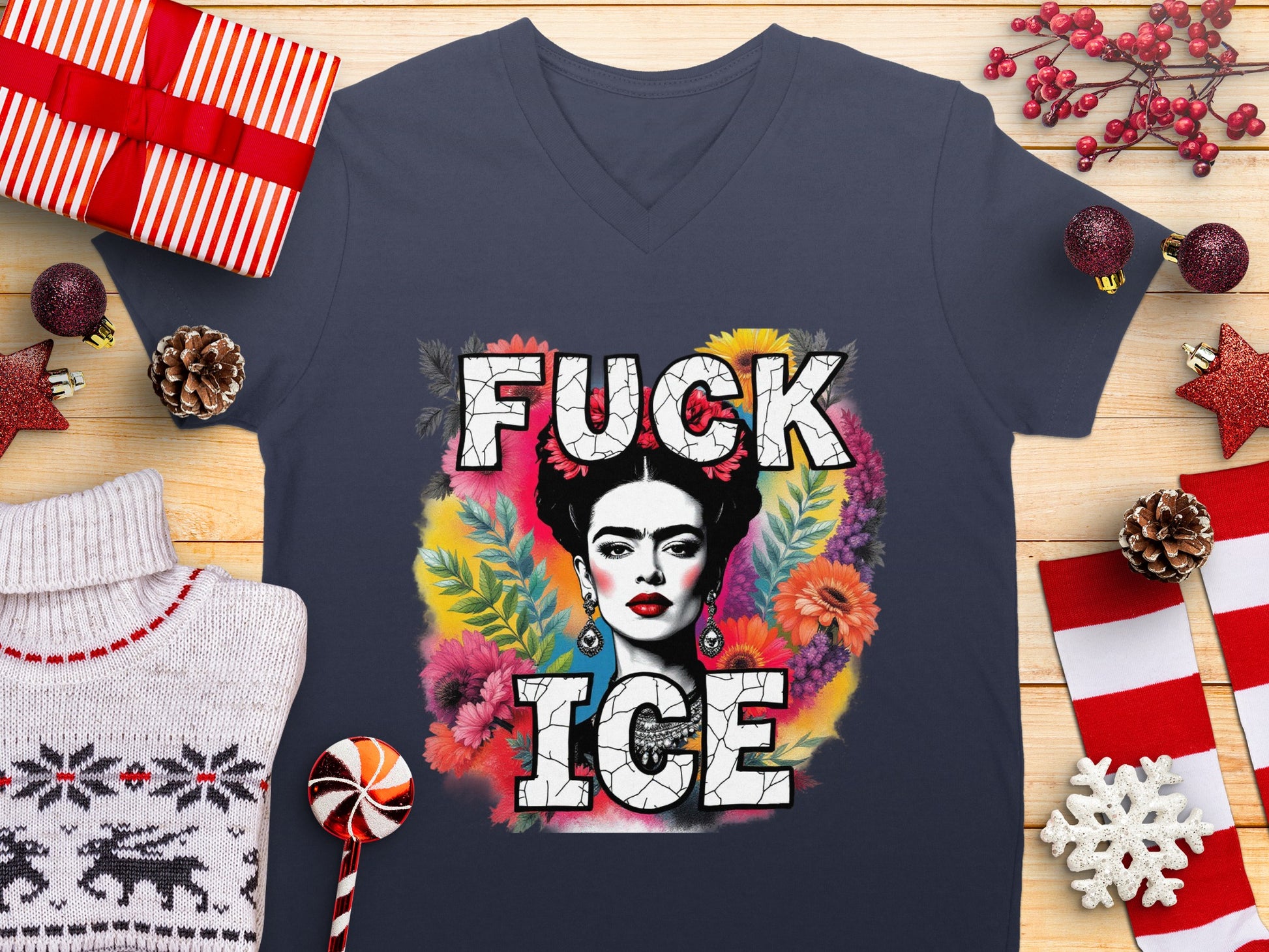 Artistic Floral Graphic Tee With Statement Design