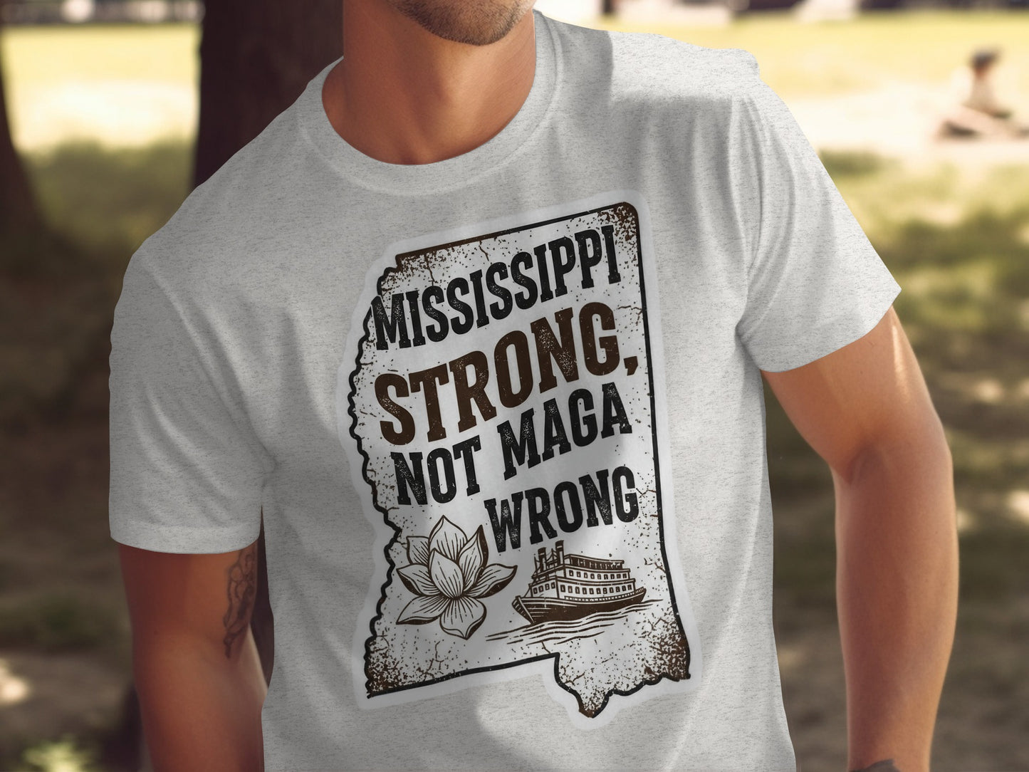 Mississippi Strong Not Maga Wrong T-Shirt product