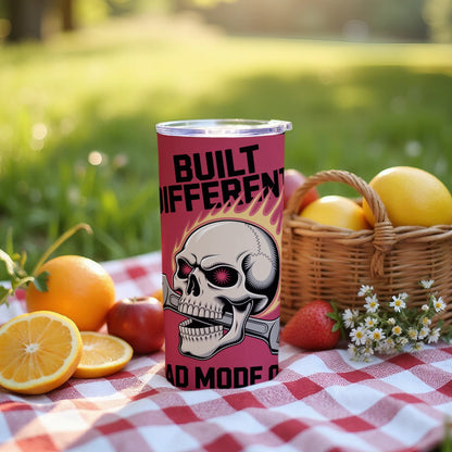 Built Different Skull Design Tumbler Product