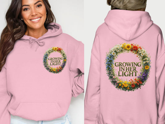 Growing In Her Light Floral Hoodie product