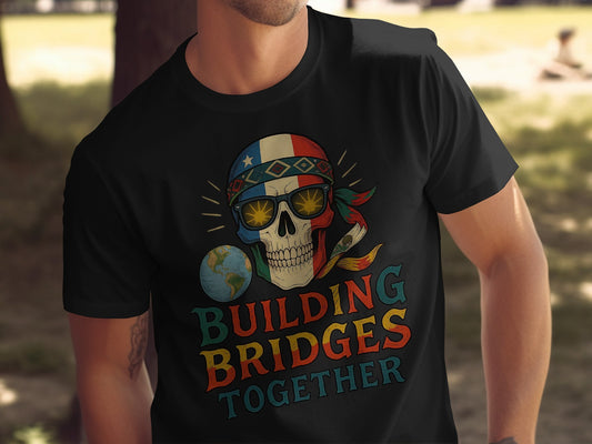 Building Bridges Together Skull Graphic T-Shirt product type