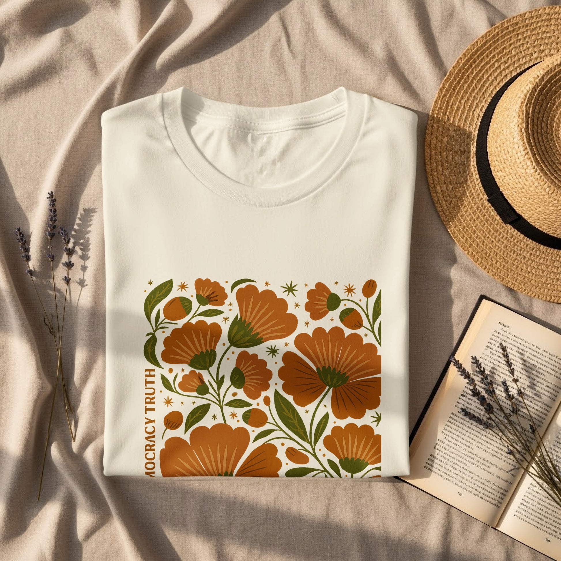 Floral Pattern Democracy Truth Shirt product