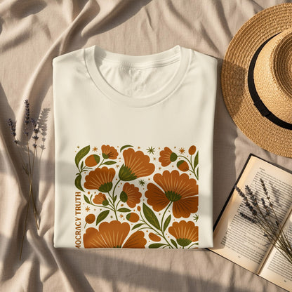 Floral Pattern Democracy Truth Shirt product