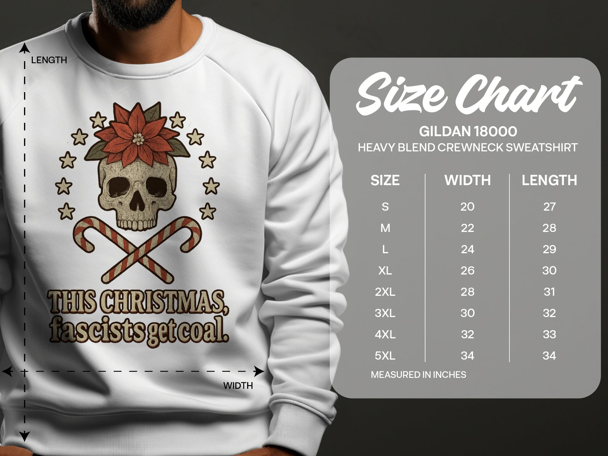 This Christmas Fascists Get Coal Graphic Sweatshirt