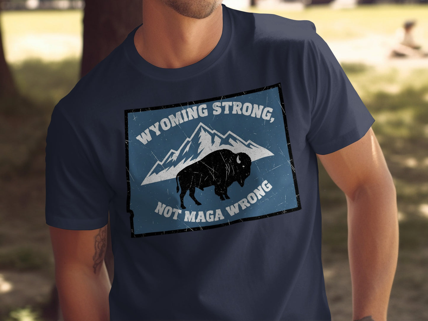 Wyoming Strong Not Maga Wrong T-shirt product