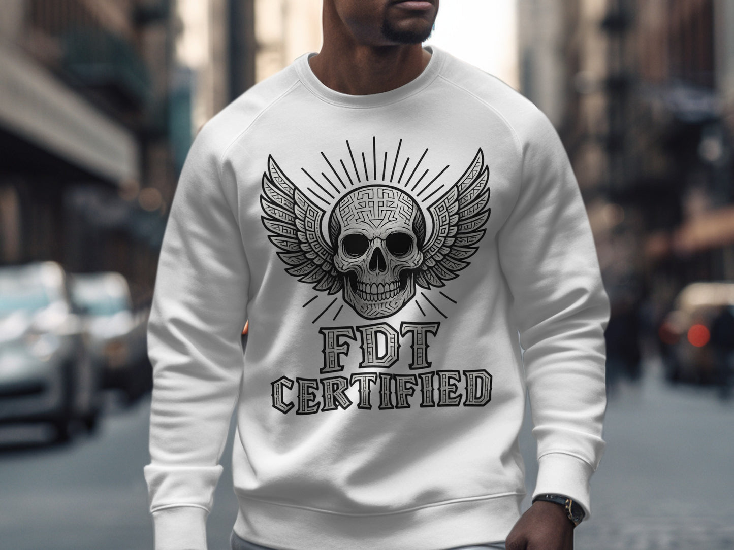 FDT Certified Skull Wings Urban Style Sweatshirt