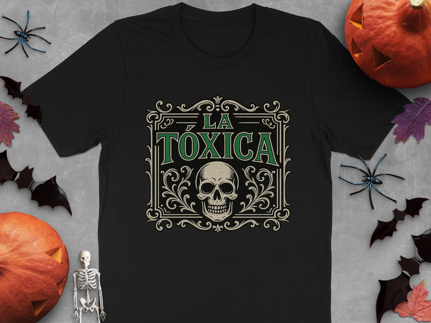 La Toxica Skull Halloween Themed T-Shirt product type