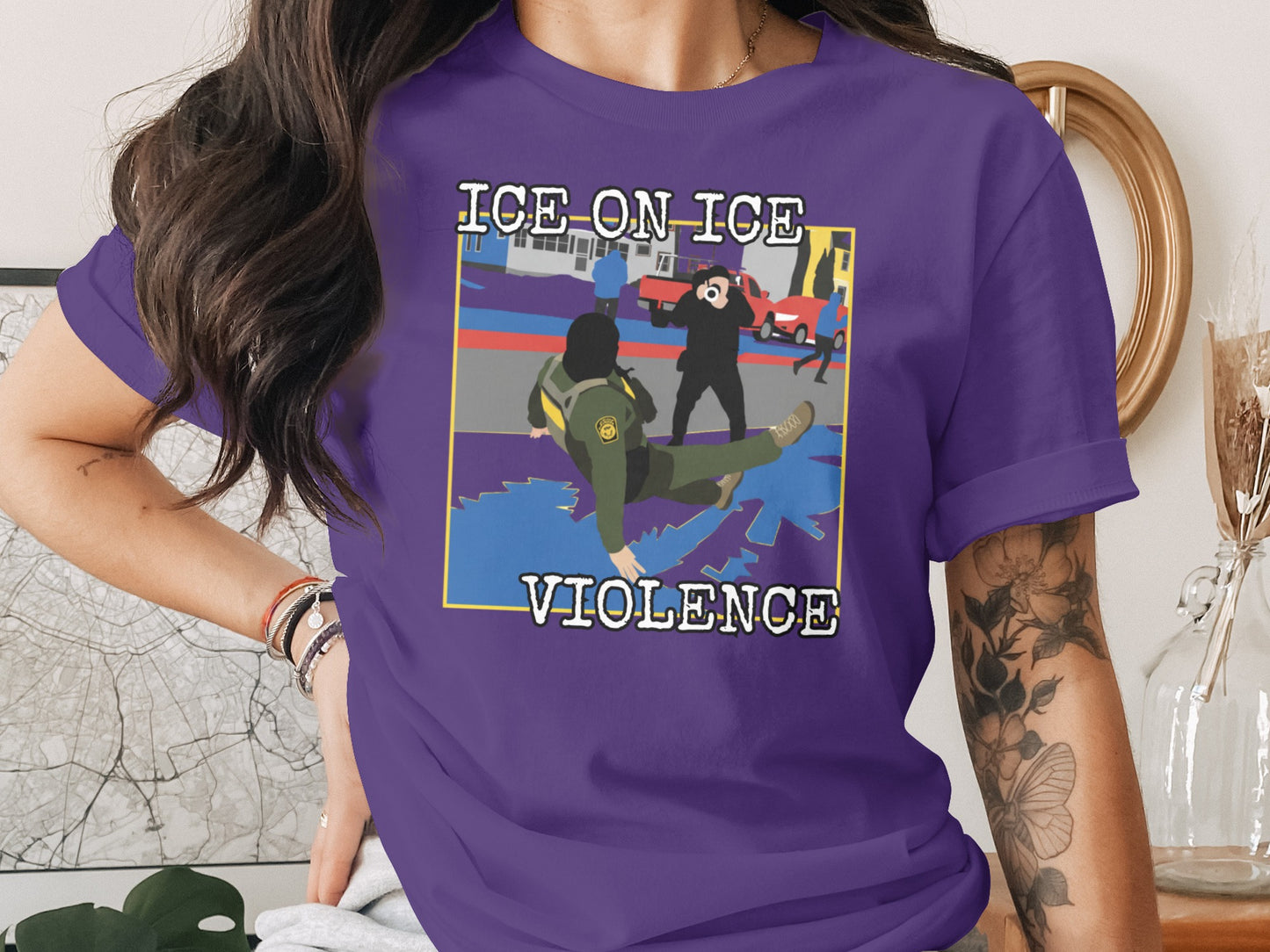 Ice On Ice Violence Graphic Tee for Women