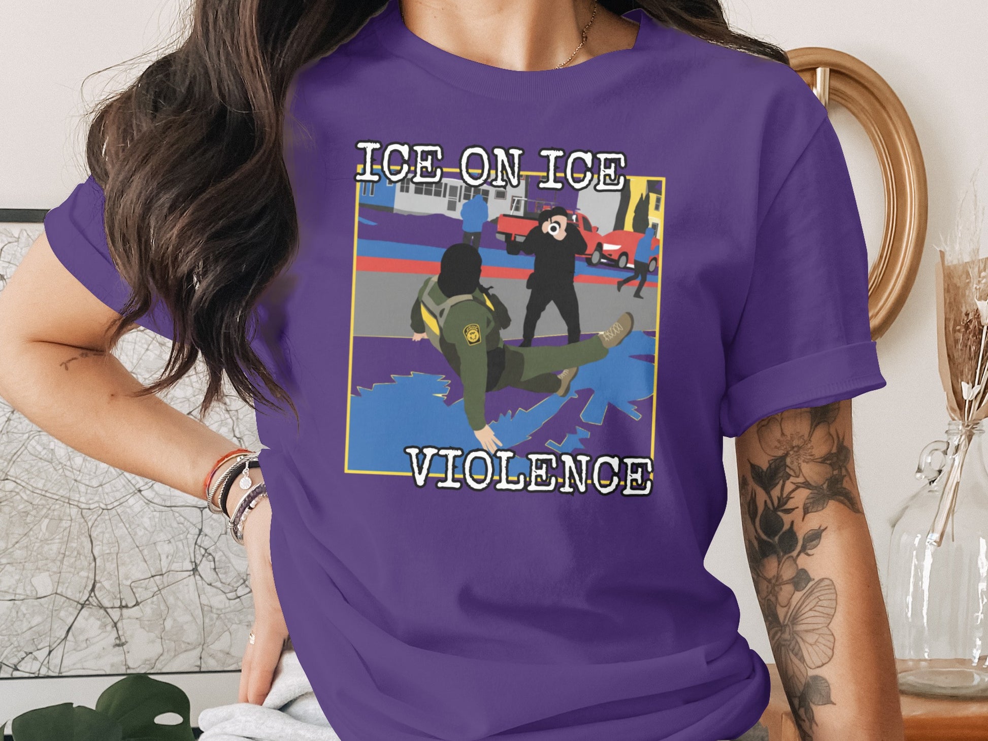 Ice On Ice Violence Graphic Tee for Women