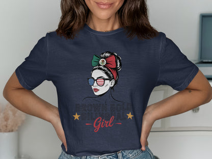 Brown Bold Bicultural Girl T-Shirt Clothing Product